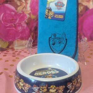 Paw Patrol Pet Bowl and Placemat Set